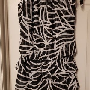 Black and White Print Dress